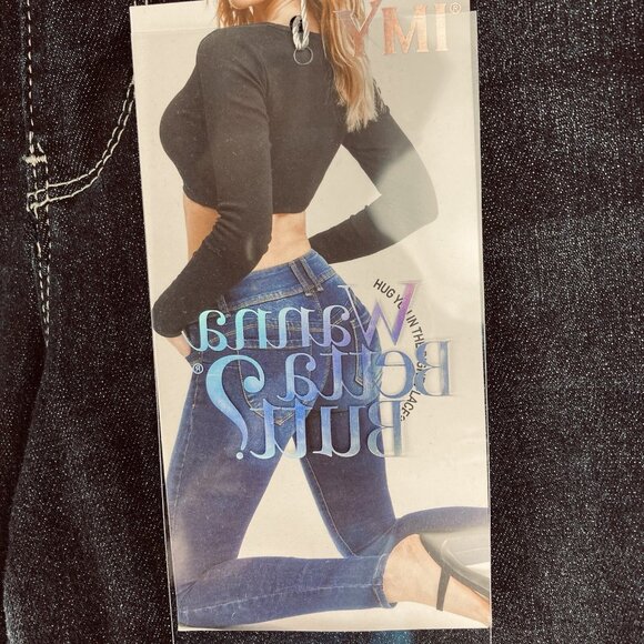 YMI Women's Denim Jeans Size 7/28 Mid Rise Boot Cut Stretch Blue NWT - Picture 5 of 10